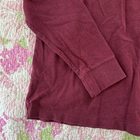 Vineyard Vines Men's Maroon Polo Long Sleeve Shirt - Picture 5 of 7